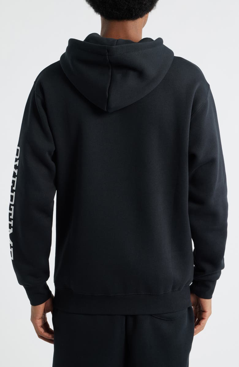 OVERTIME Classic Graphic Print Logo Hoodie, Alternate, color, Black
