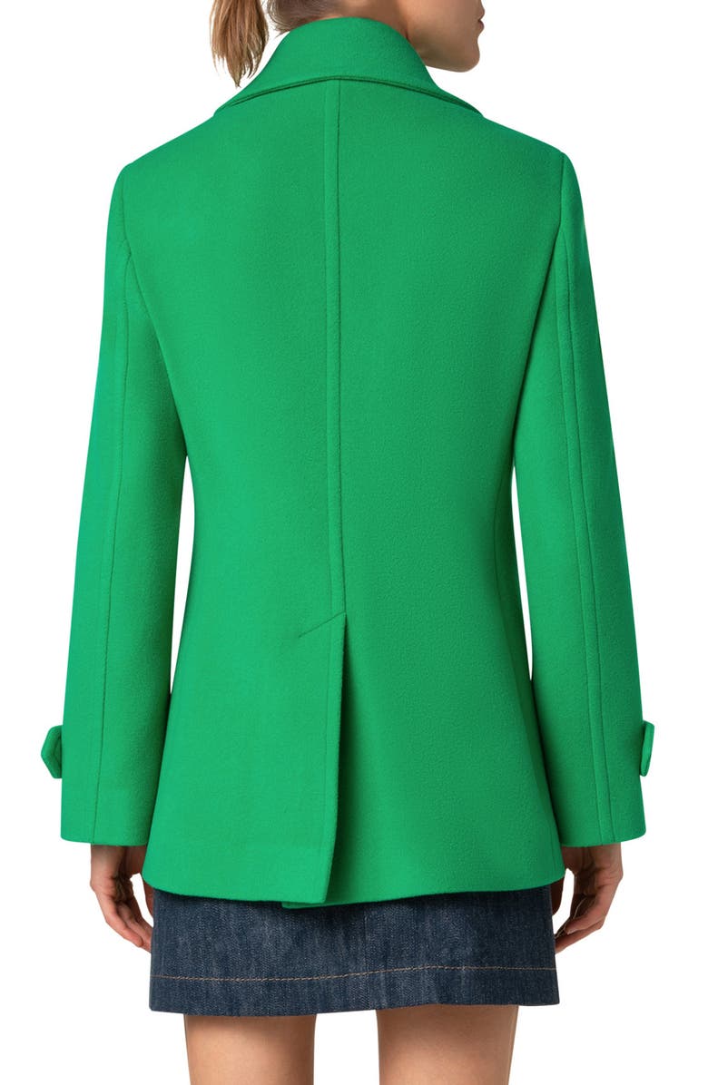 Akris punto Wool Blend Peacoat, Alternate, color, 