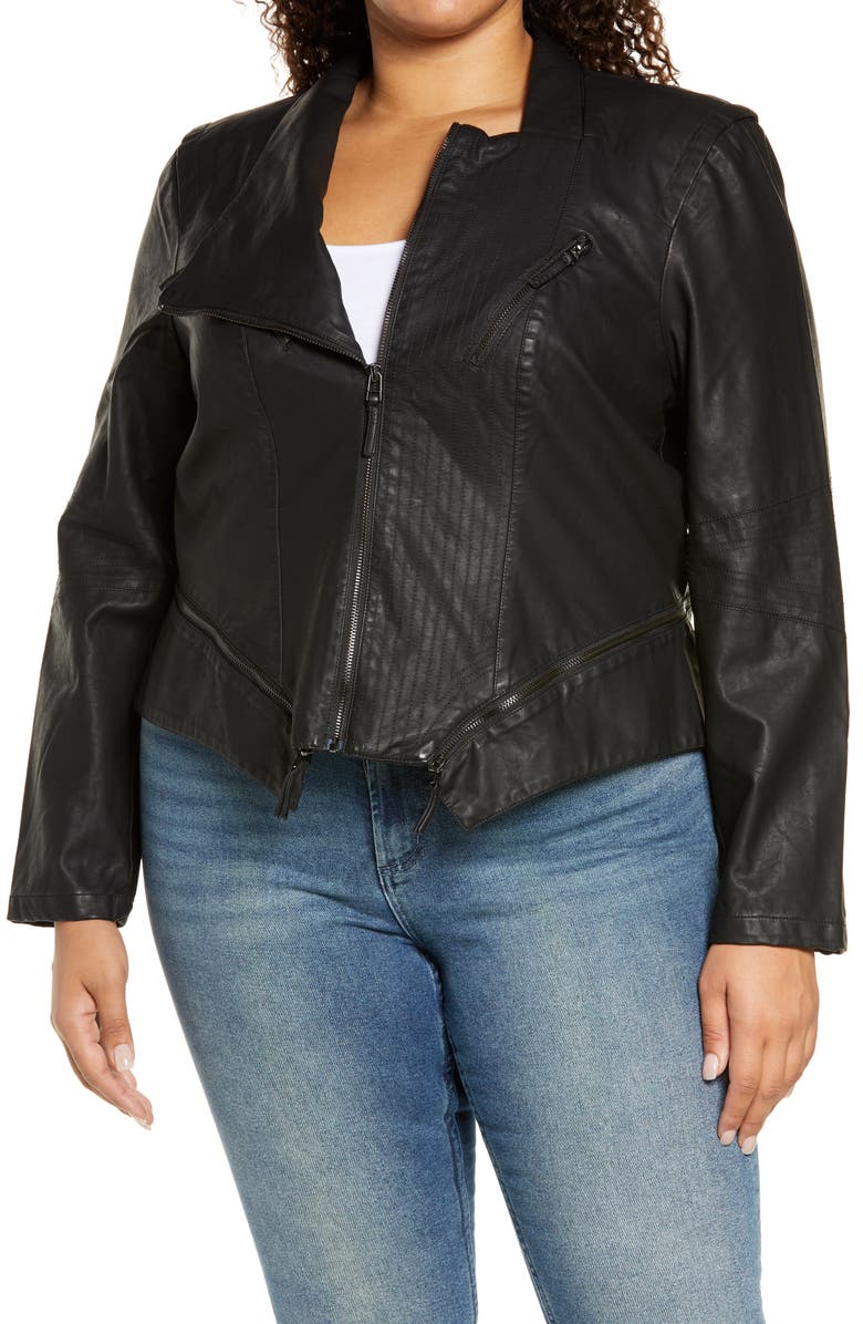 BLANKNYC Faux Leather Moto Jacket, Alternate, color,