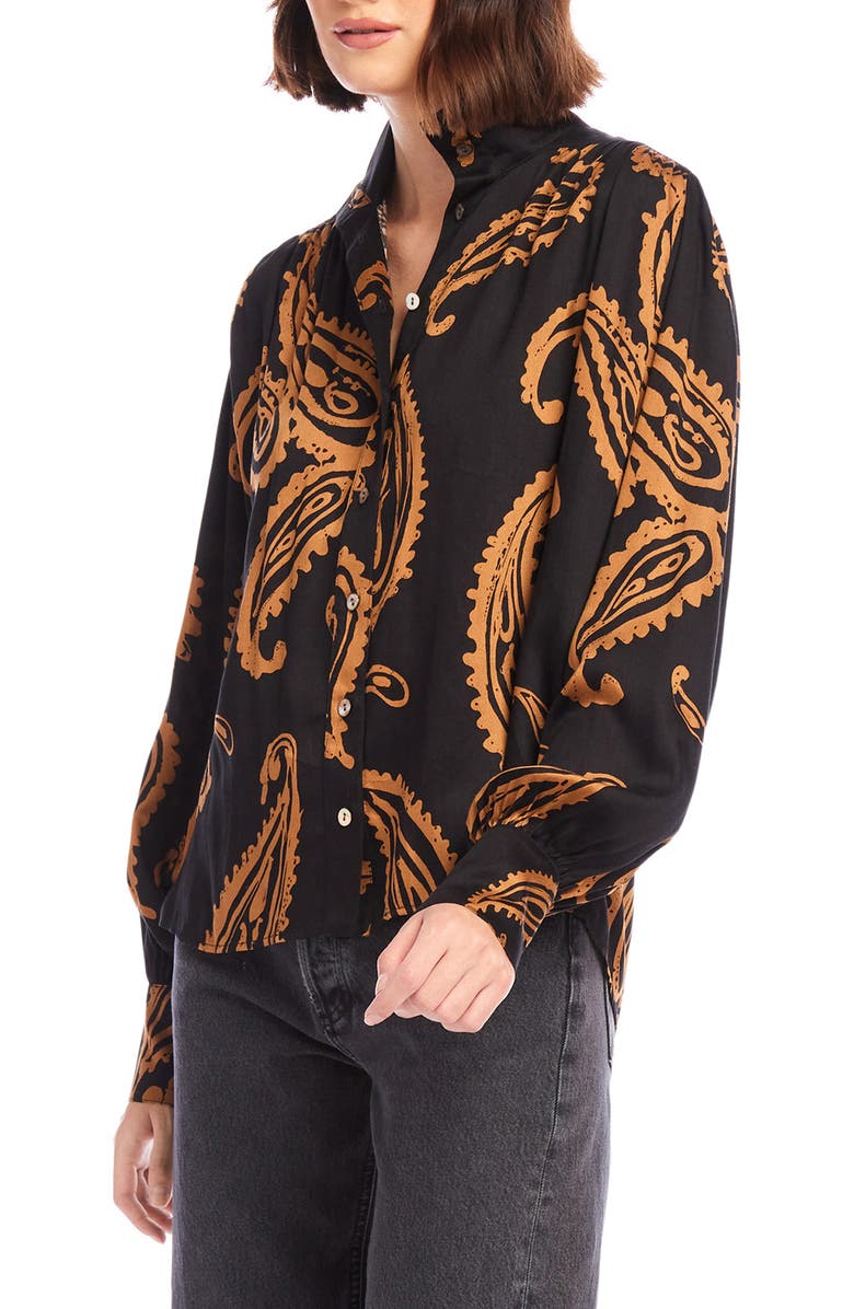 FIFTEEN TWENTY Chloe Paisley Print Button-Up Shirt, Alternate, color, 