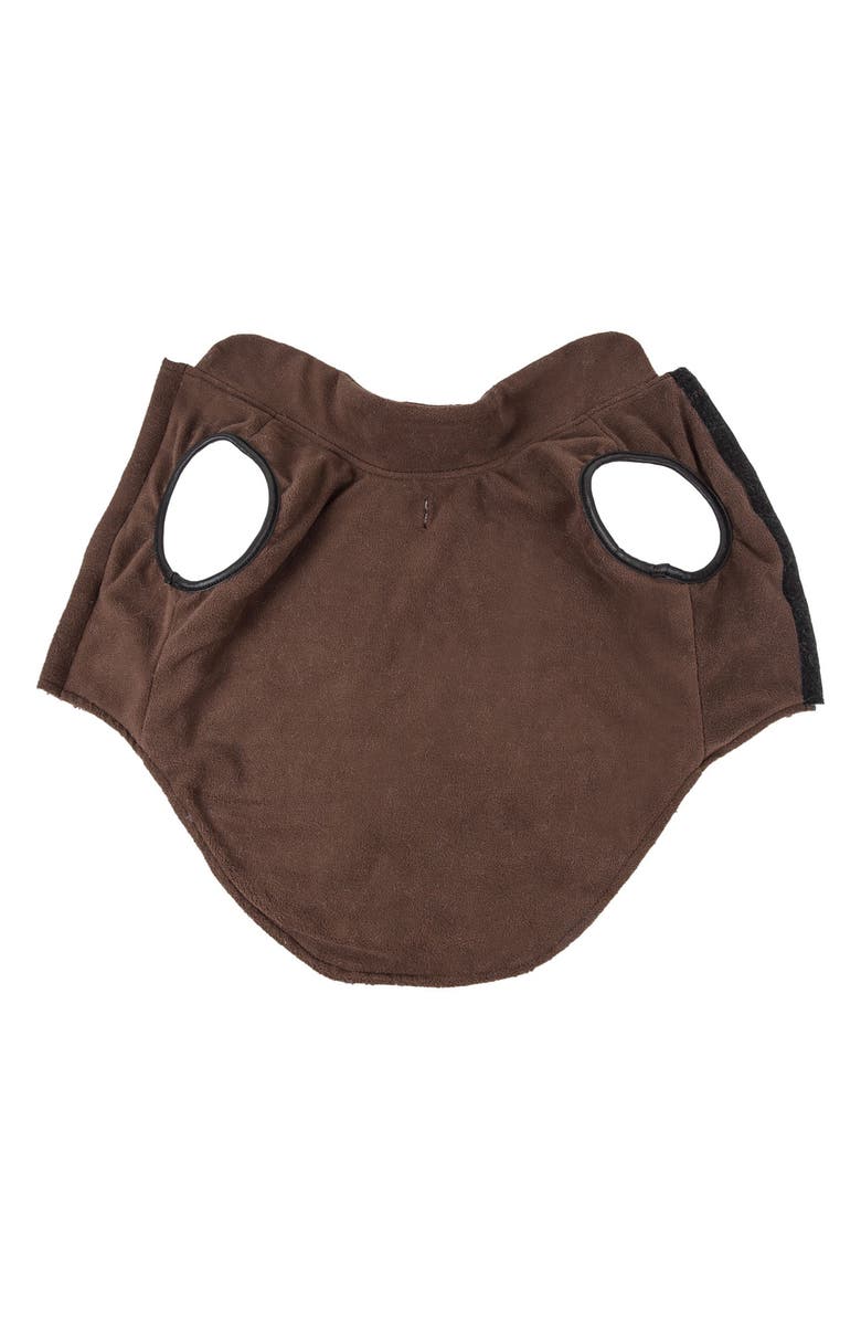 PET LIFE LUXE 'Purrlage' Designer Fur Dog Coat, Alternate, color, White And Brown