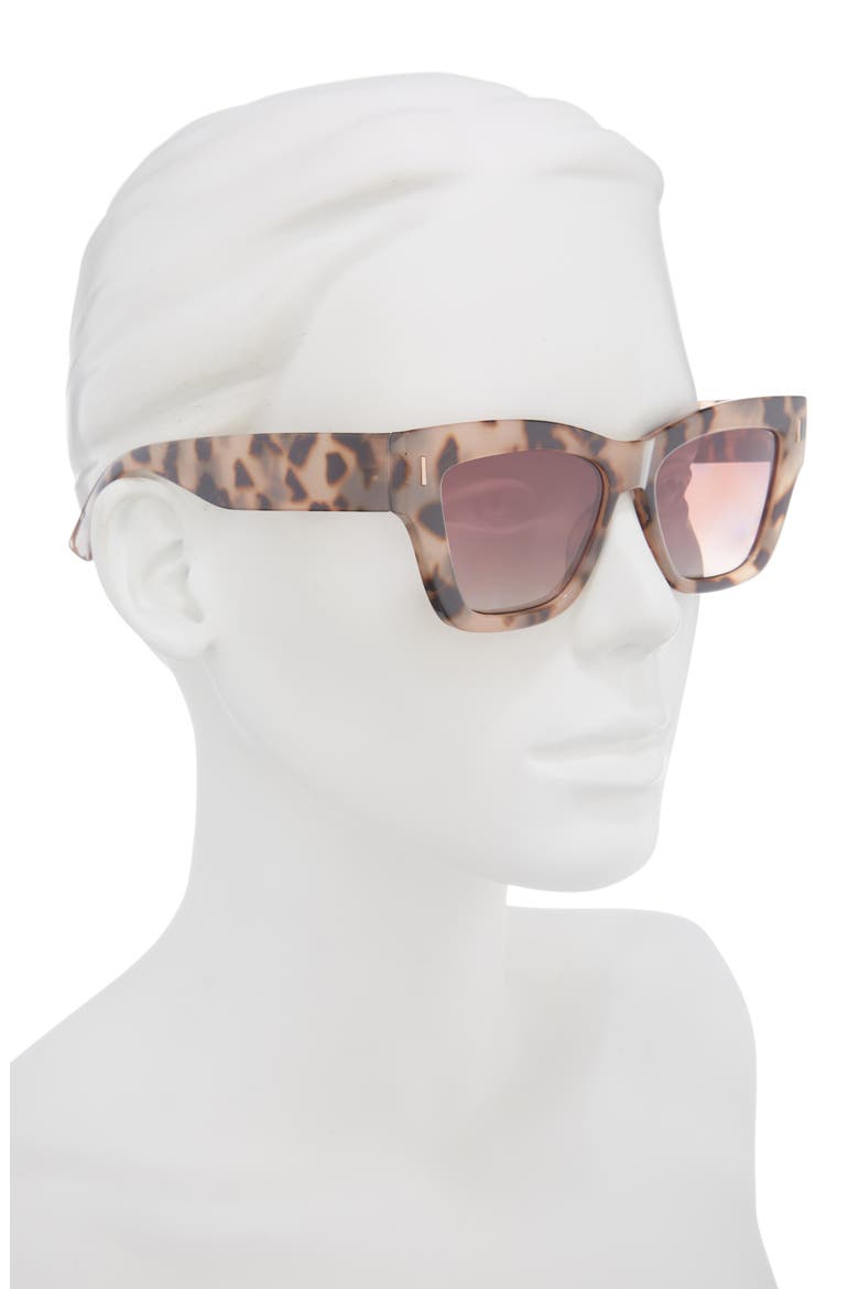 53mm Gradient Wide Cat Eye Sunglasses, Alternate, color, OATMEAL