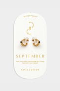 Katie Loxton 'September' Waterproof Gold Birthstone Hoop Earrings