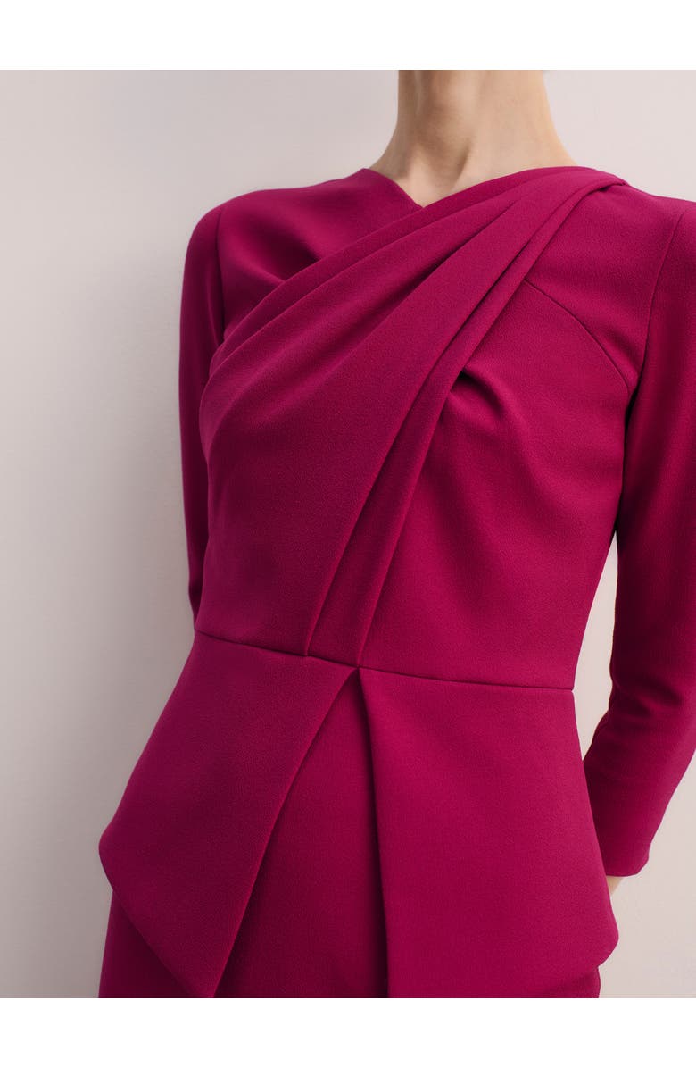 The Fold Alina Peplum Midi Dress, Alternate, color, Pink