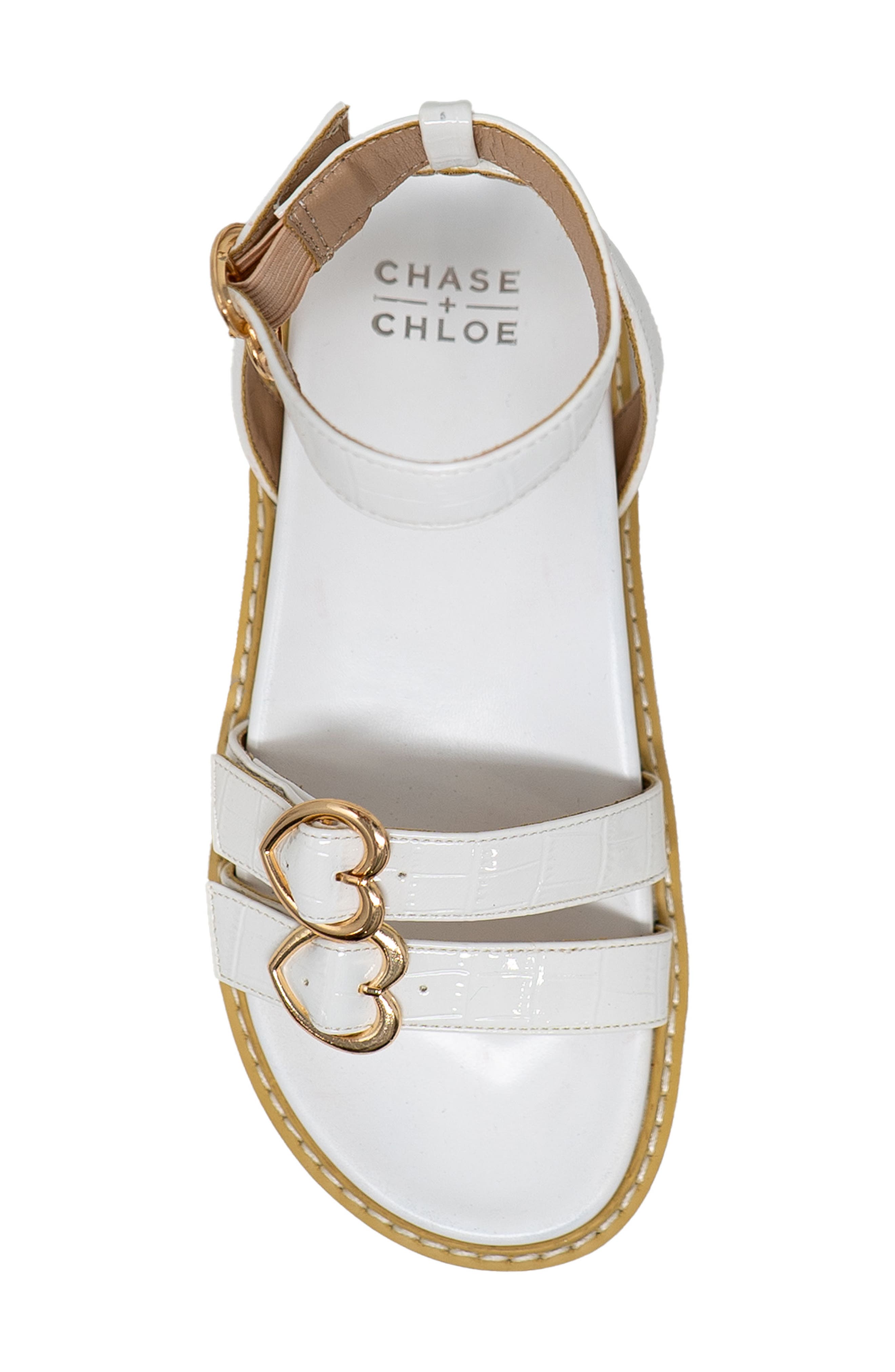 Elaxi Flatform Sandal, Alternate, color, WHITE CROCODILE