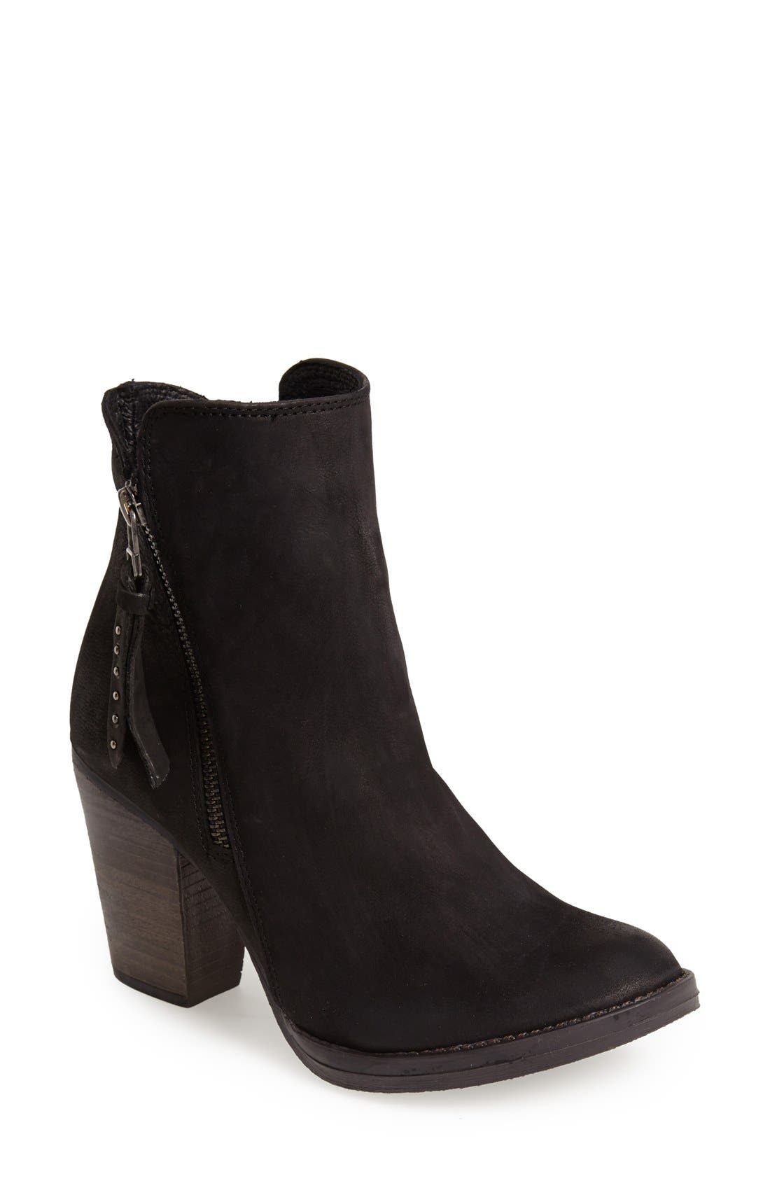 'Ryat' Leather Ankle Bootie, Main, color, BLACK LEATHER