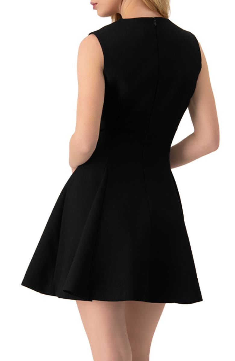 IVONNE Sleeveless Black Six Button Mini Dress, Alternate, color, Black