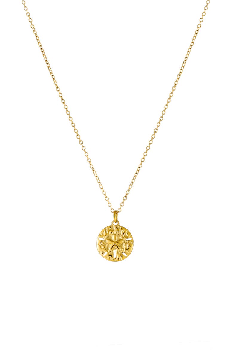 Sand Dollar Necklace, Main, color, Gold