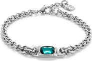 UNODE50 Turquoise Crystal Link Bracelet