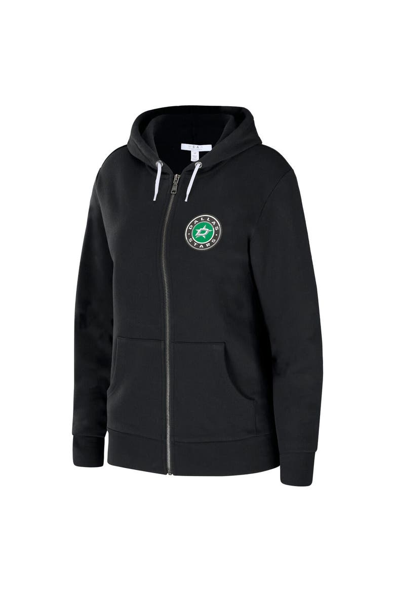 Women's WEAR by Erin Andrews Black Dallas Stars Sponge Full-Zip Hoodie, Alternate, color, Black