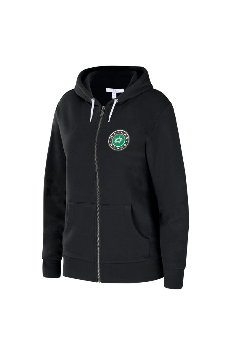 WEAR by Erin Andrews Women's WEAR by Erin Andrews Black Dallas Stars Sponge Full-Zip Hoodie, Alternate, color, 