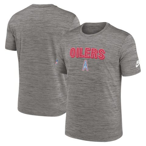 Men's Nike Heather Charcoal Tennessee Titans Oilers Throwback Sideline Alternate Performance T-Shirt
