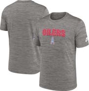 Nike Men's Nike Heather Charcoal Tennessee Titans Oilers Throwback Sideline Alternate Performance T-Shirt