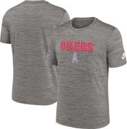 Nike Men's Nike Heather Charcoal Tennessee Titans Oilers Throwback Sideline Alternate Performance T-Shirt
