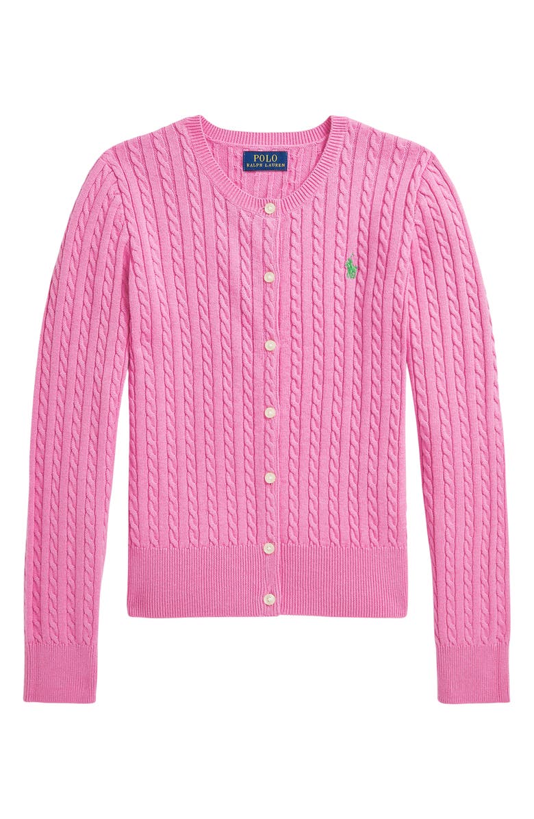 Polo Ralph Lauren Kids' Cable Knit Cotton Cardigan, Main, color, 