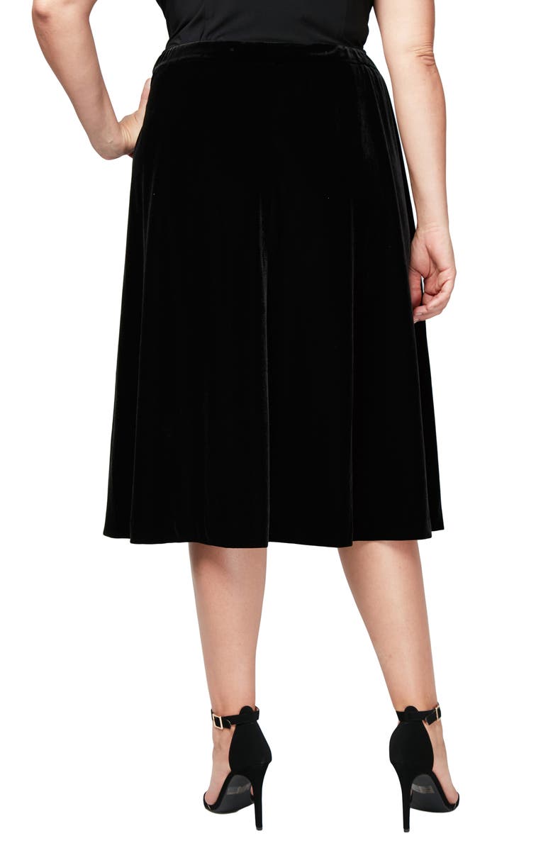 Alex Evenings Velvet Skirt, Alternate, color,