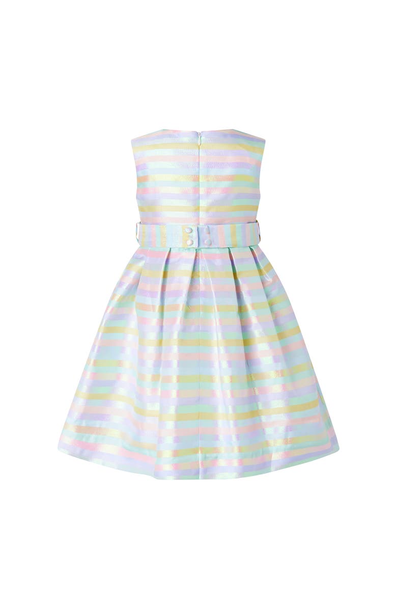 Rachel Riley Pastel Stripe Party Dress, Alternate, color,