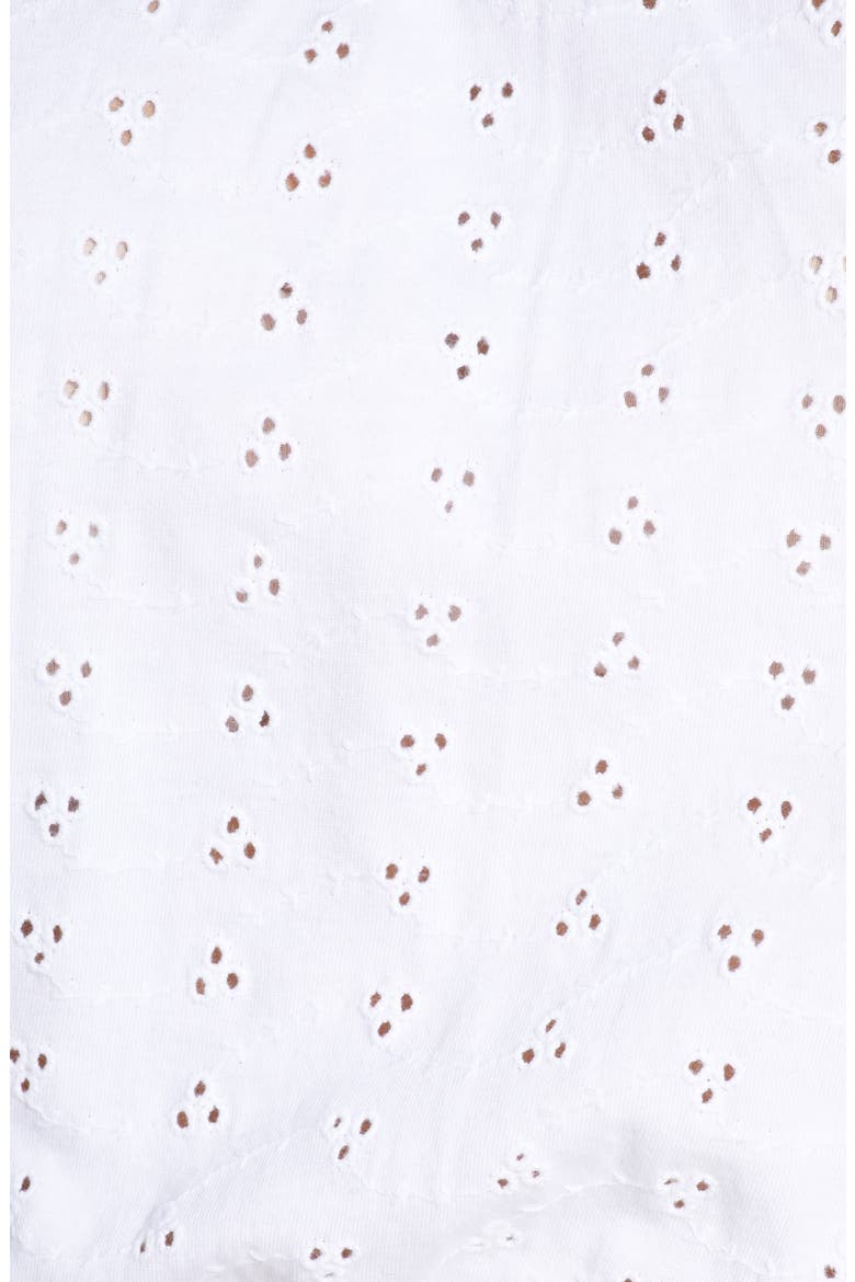 Off the Shoulder Eyelet Top, Alternate, color, WHITE