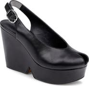 CLERAE Devi Slingback Platform Wedge Sandal