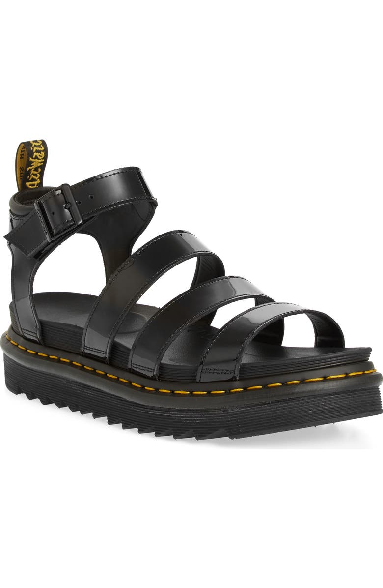 Dr. Martens Blaire Sandal, Main, color, Black Patent Leather