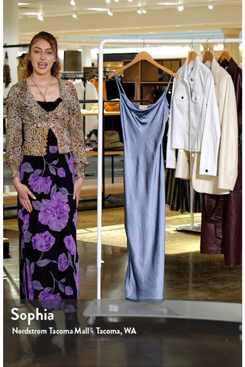 Cowl Neck Satin Slipdress video