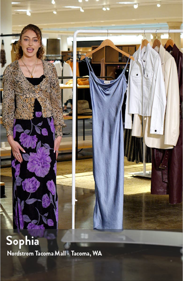 Cowl Neck Satin Slipdress, sales video thumbnail