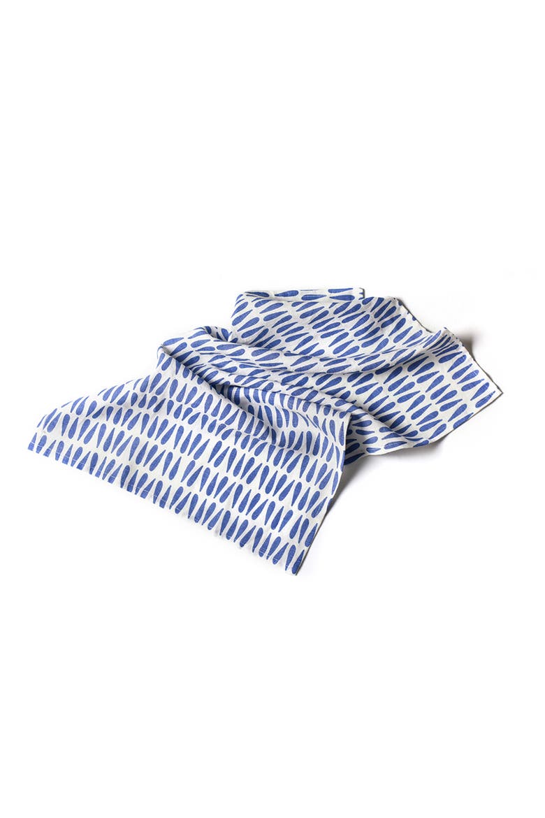 Iris Blue Drop Large Hand Towel, Alternate, color, Blue