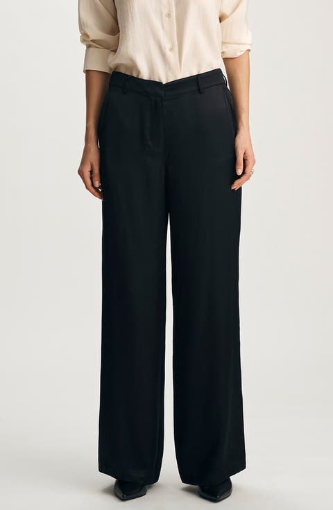 Satin Wide Leg Pants