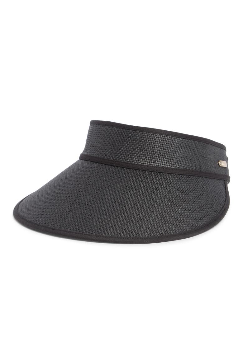 Straw Visor, Main, color, BLACK