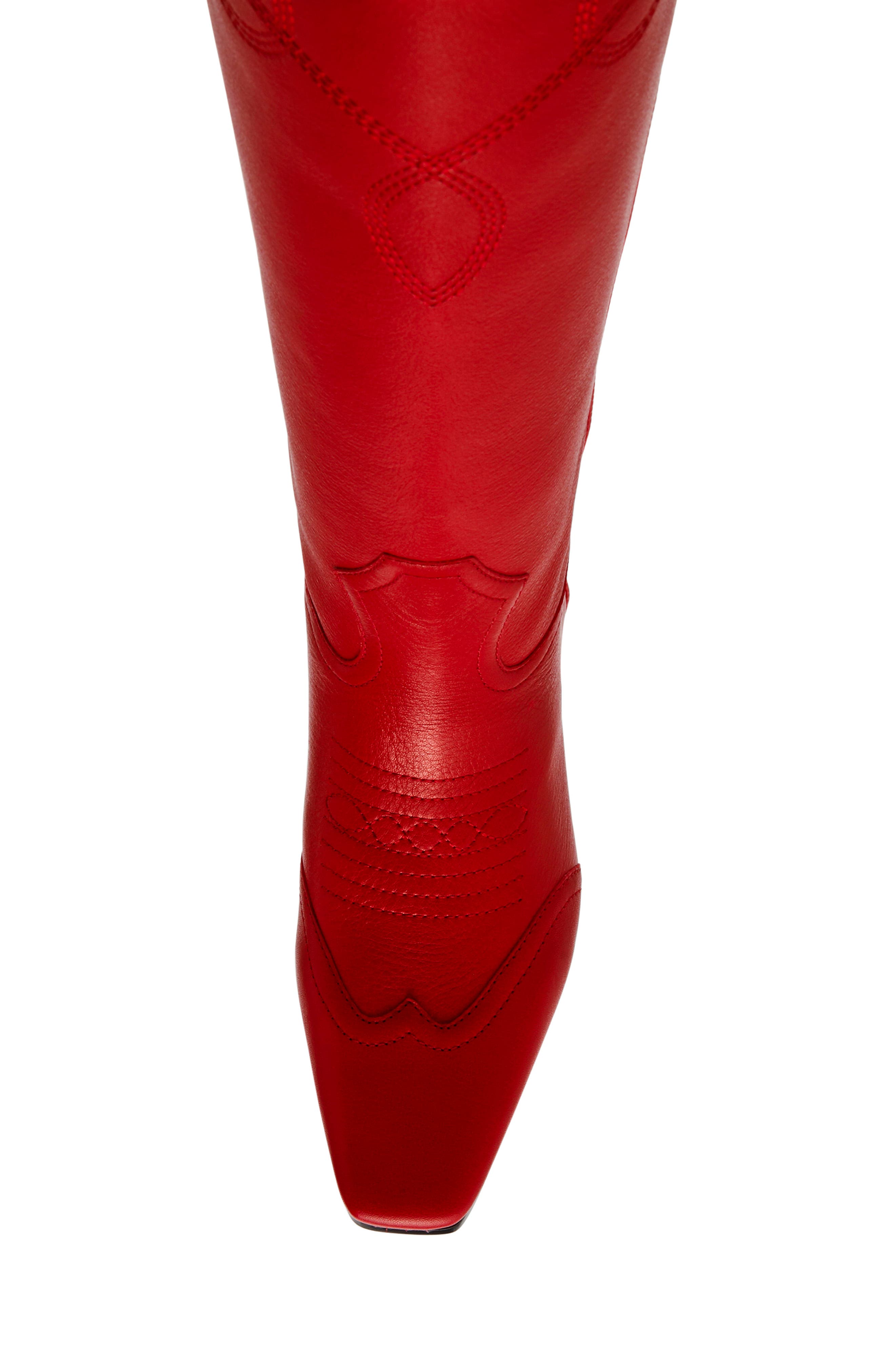 Dollie Western Boot, Alternate, color, RED LEATHER