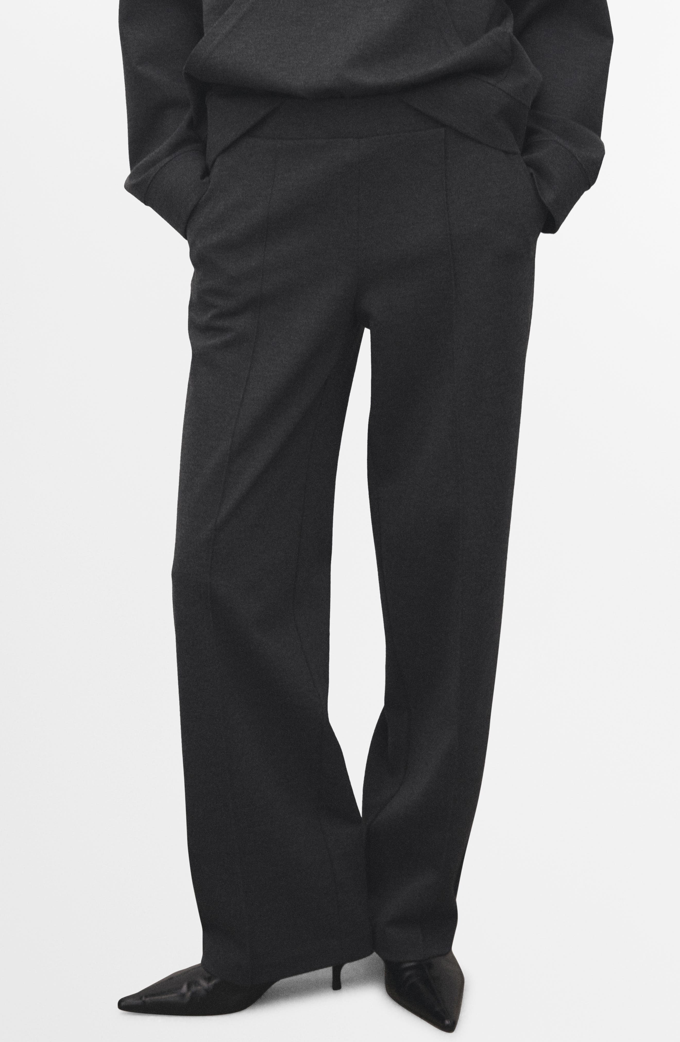 Flecked Knit Pants