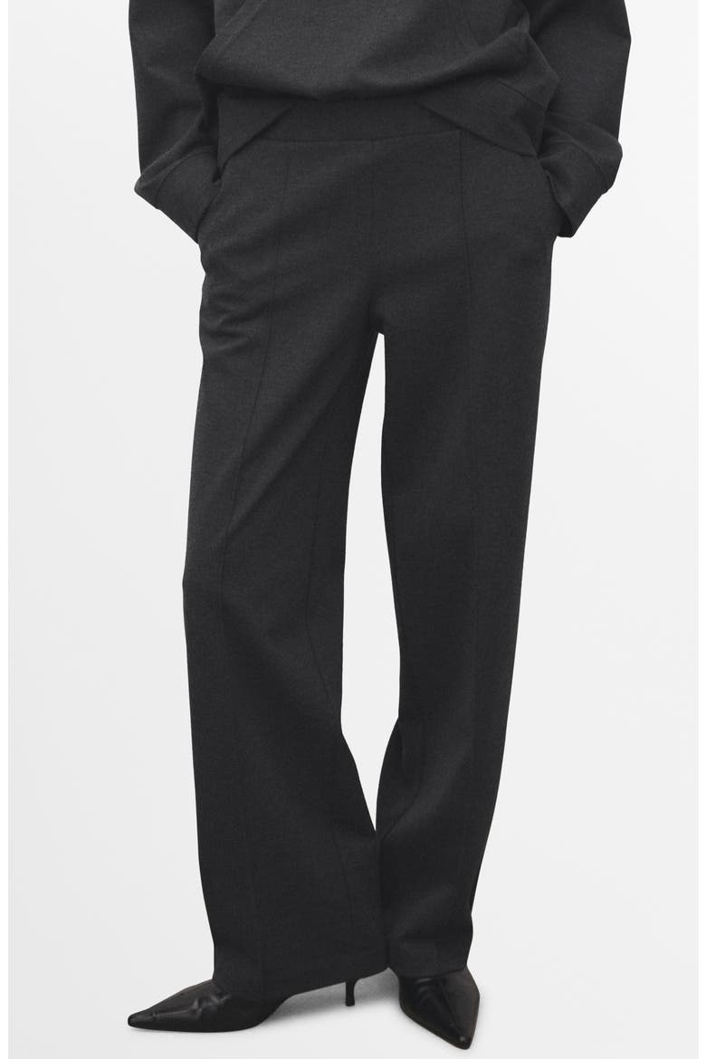 Flecked Knit Pants, Main, color, MEDIUM HEATHER GREY