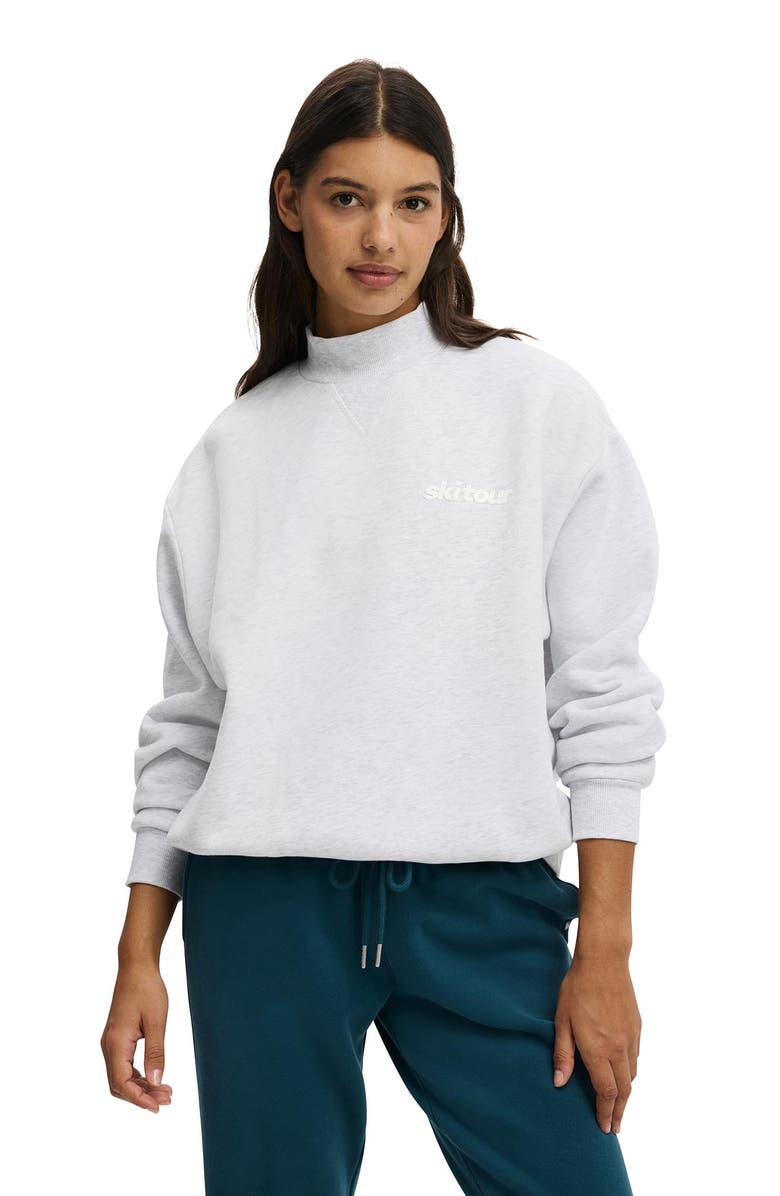 COTTON ON BODY Women's Active Plush Mock Neck Sweatshirt, Main, color, 