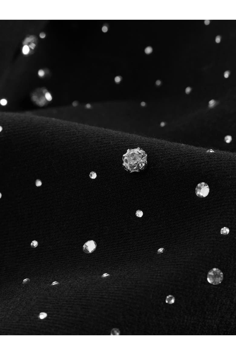 Rhinestone Pullover Hoodie, Alternate, color, Black