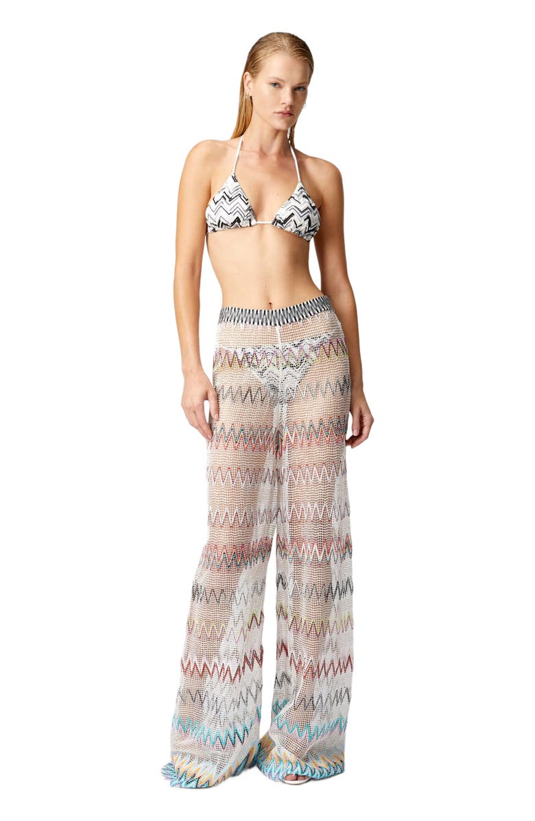 Missoni Zig Zag Mesh Cover-up Trousers With Sequins, Main, color, Multicoloured
