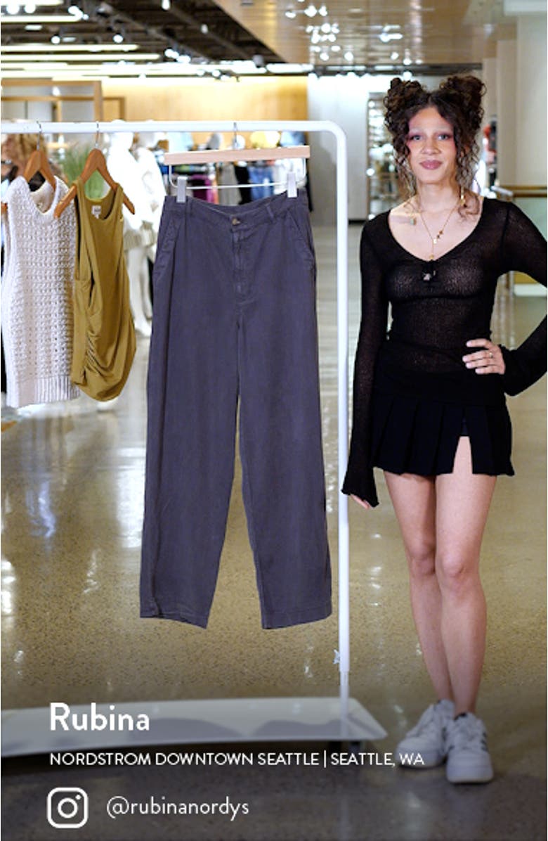 Flat Front Straight Leg Pants, sales video thumbnail