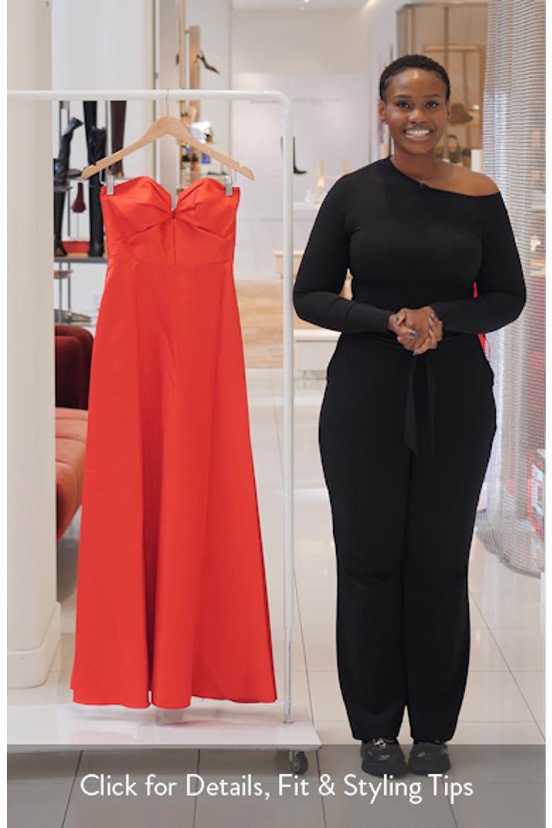 Veronica Strapless Satin Gown video