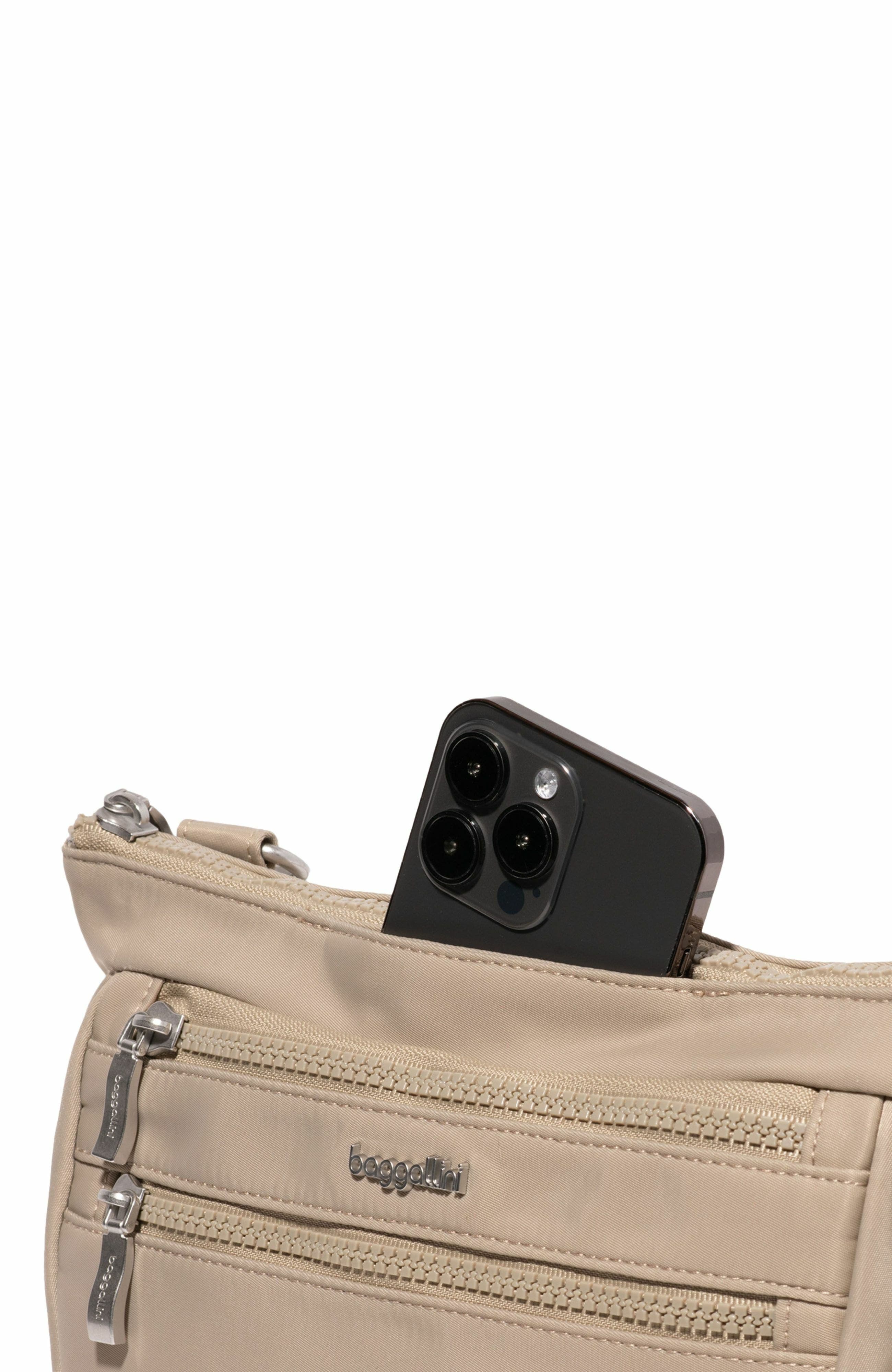 BAGGALLINI Pocket Belt Bag Convertible Crossbody Waist Pack, Alternate, color, Taupe Twill