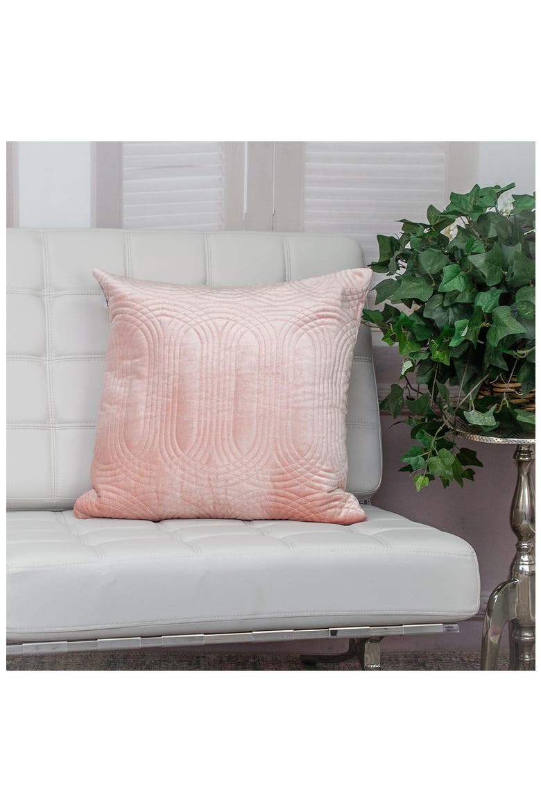 Iphis Topstitched Throw Pillow, Alternate, color, PINK