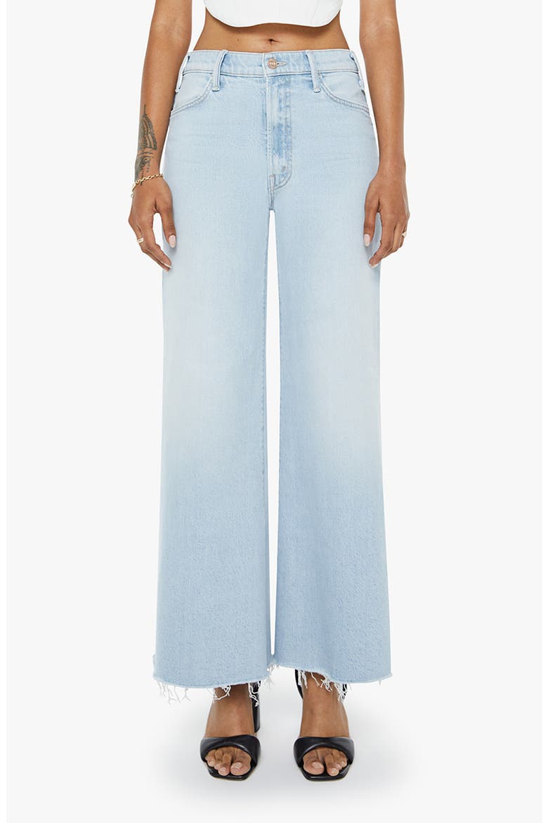 The Lil Huster Roller Simp High Waist Fray Hem Jeans, Main, color, BRING THE COOLER