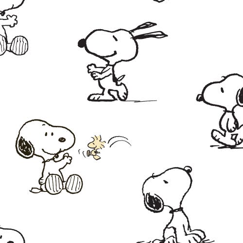 Lambs & Ivy Classic Snoopy 100% Cotton Fitted Baby Crib Sheet In White