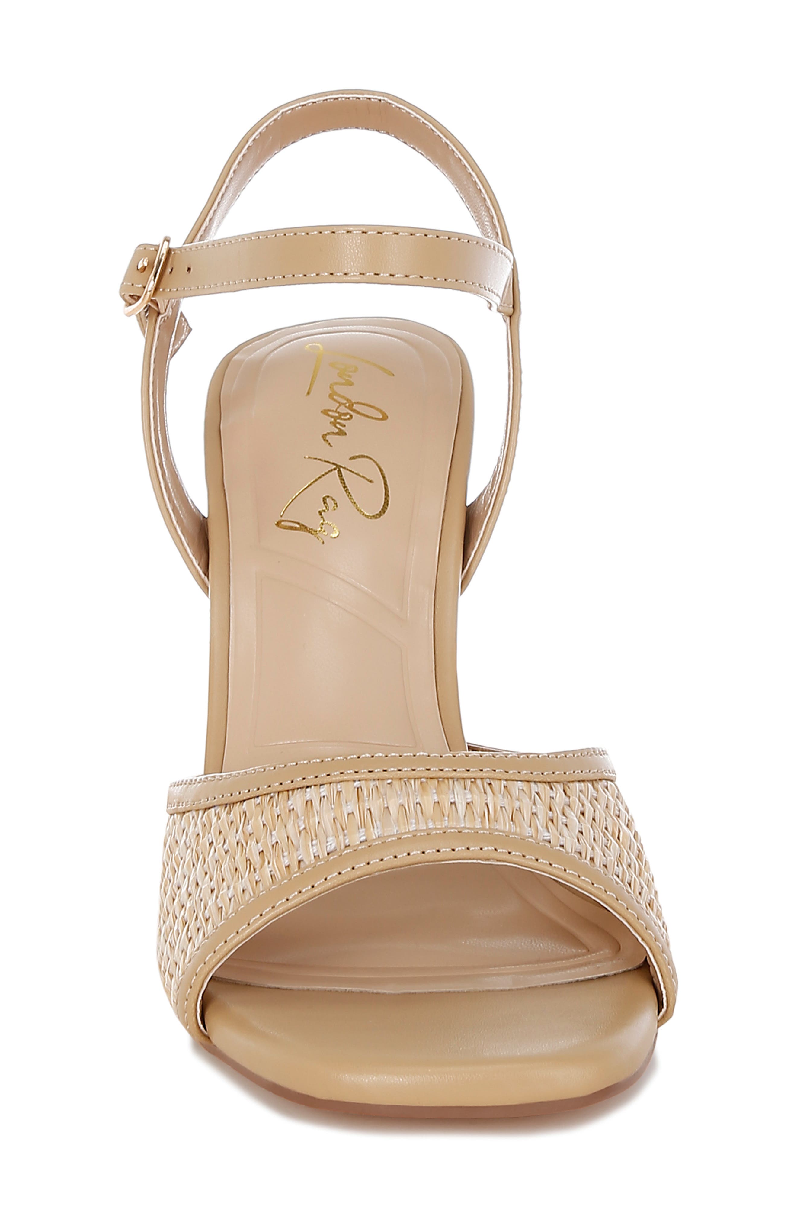 LONDON RAG Vilasta Raffia Stiletto Sandal, Alternate, color, Beige