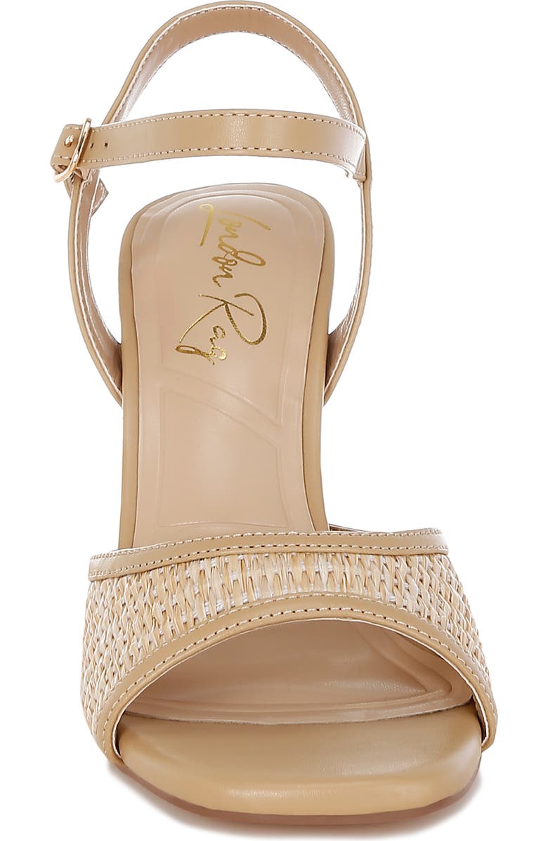 LONDON RAG Vilasta Raffia Stiletto Sandal, Alternate, color, Beige