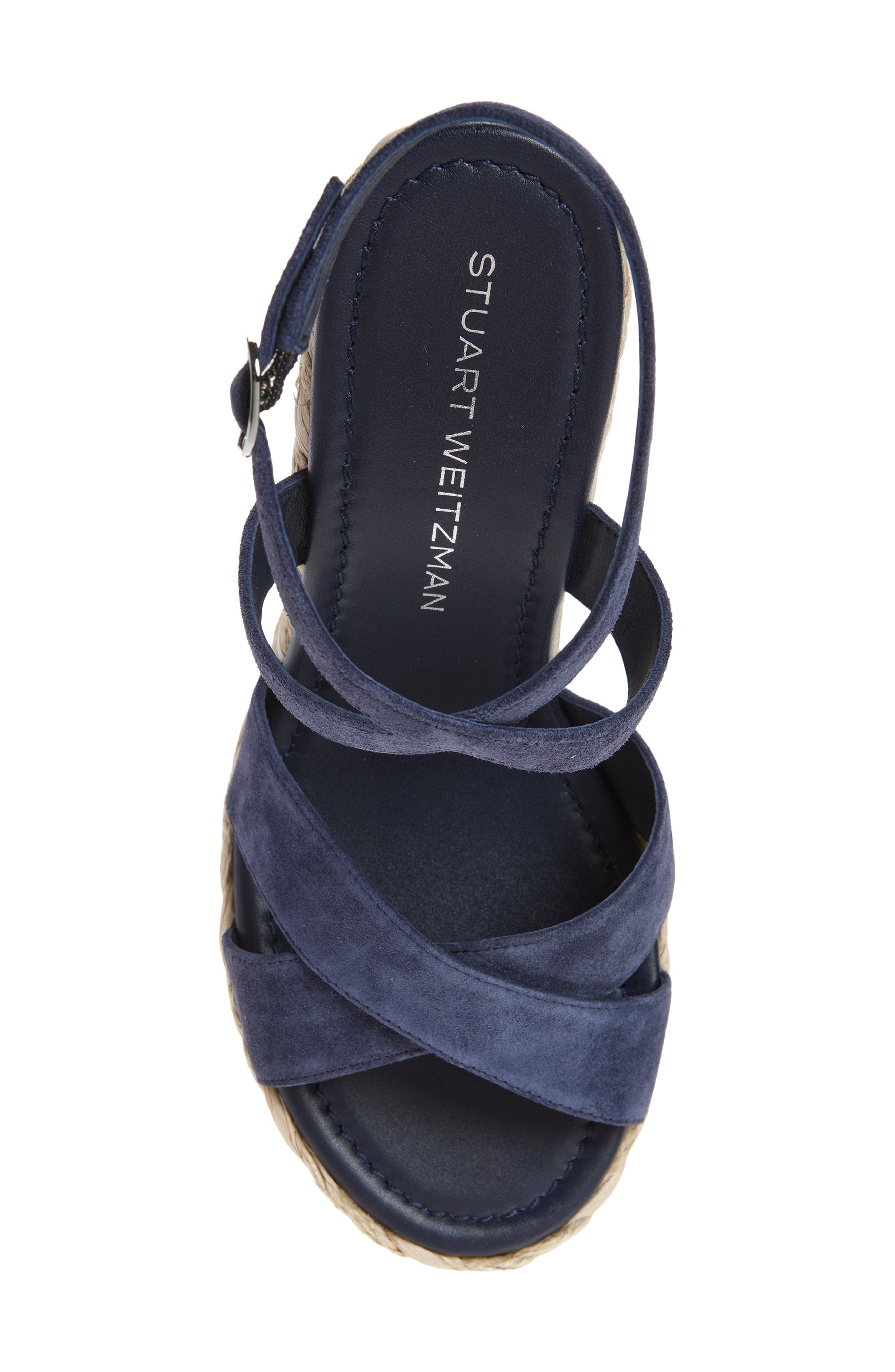 Alyssa Ankle Strap Wedge Sandal, Alternate, color, NICE BLUE