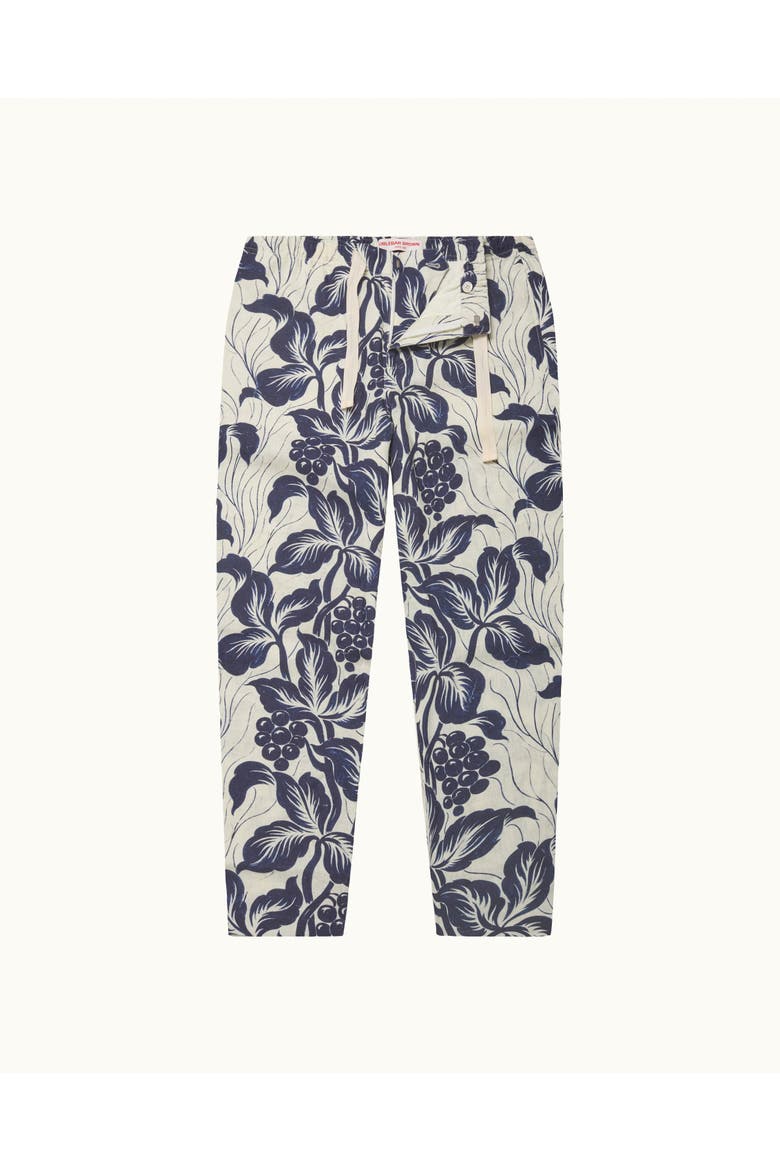 Alex Linen Relaxed-Fit Trousers, Alternate, color, NIGHT IRIS