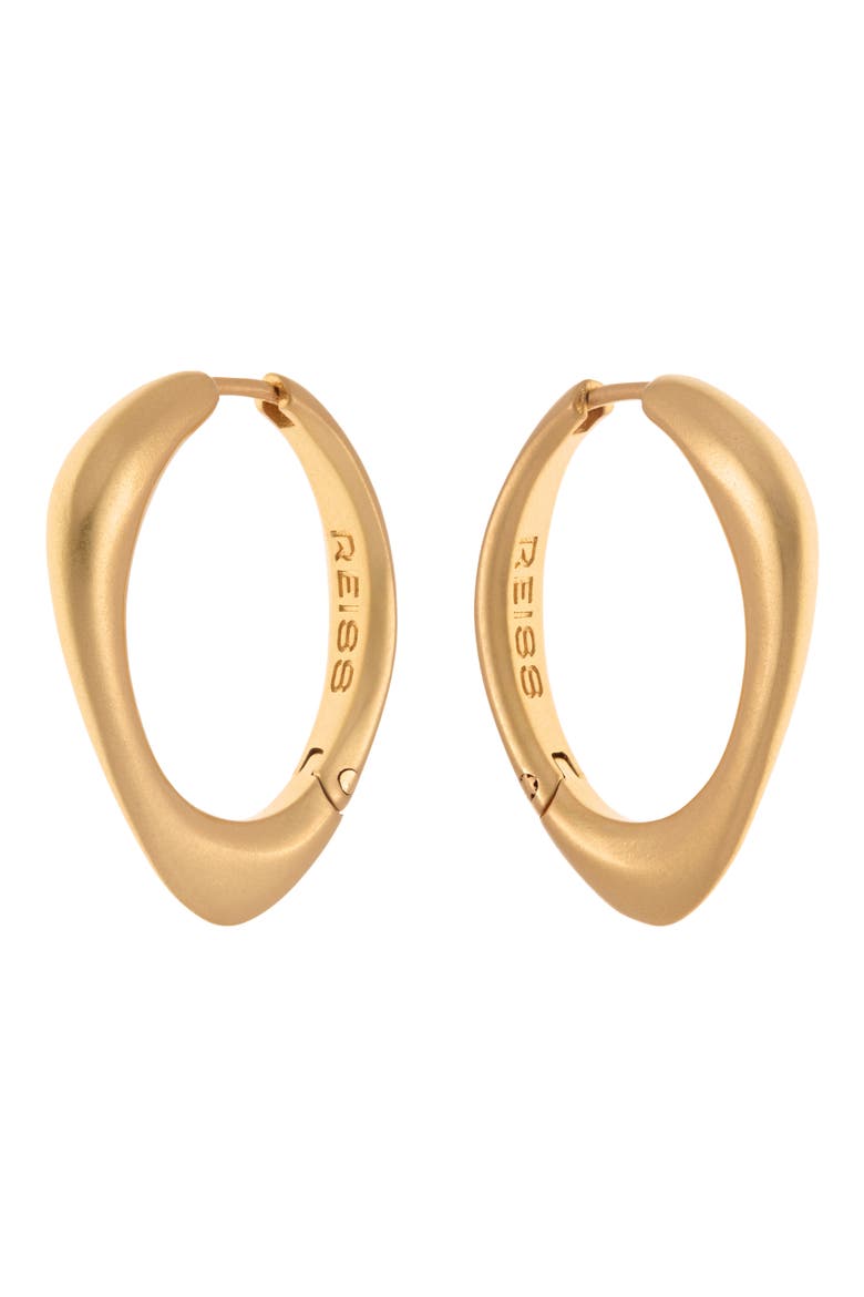 Sofia Smooth Curve Hoop Earrings, Alternate, color, GOLD TONE