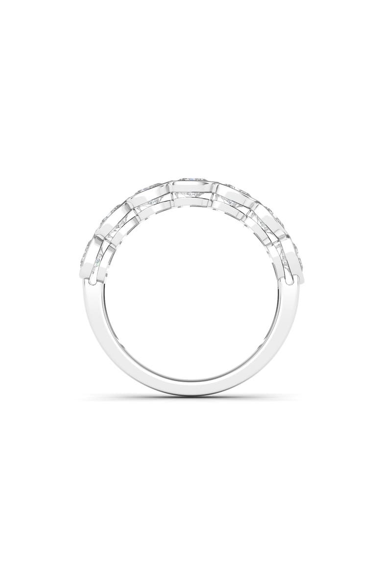 Bezel Heart Lab Created Diamond Ring, Alternate, color, WHITE GOLD