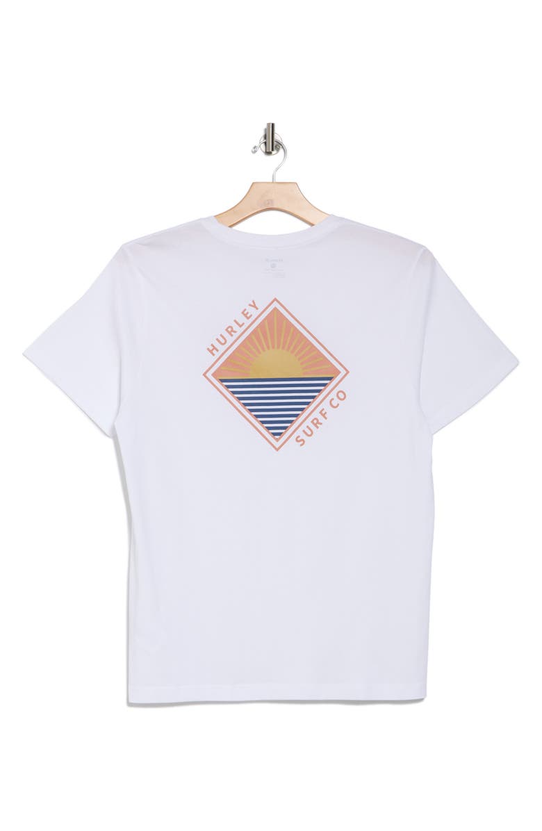 Hurley Diamond Sunrise Cotton Graphic T-Shirt, Alternate, color, White
