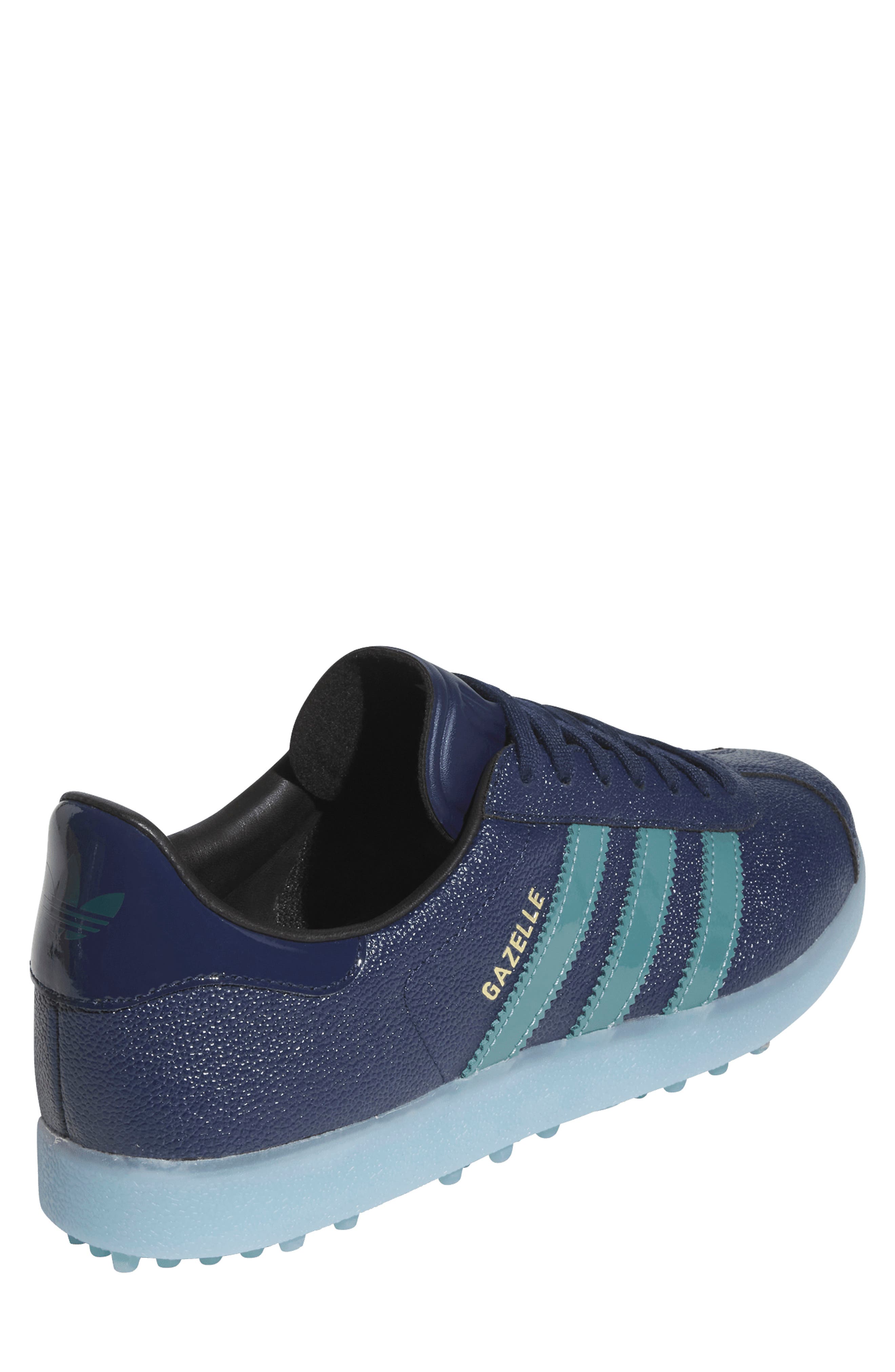 adidas Gazelle Golf Sneaker, Alternate, color, Night Indigo/ Teal/ Clear Sky