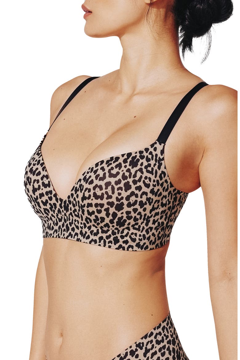Zero Edge™ Wireless Push-Up Bra, Alternate, color, LEOPARD